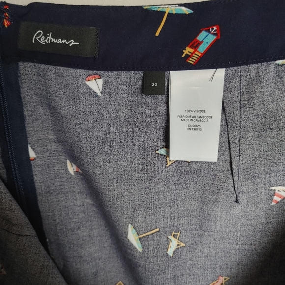 Beach Print Ruffled Skirt - Picture 2 of 3